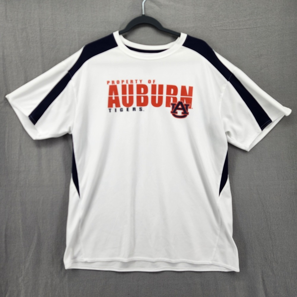 ProEdge Auburn Tigers Mens XL White Navy Performance T-Shirt‎ Knights Apparel
